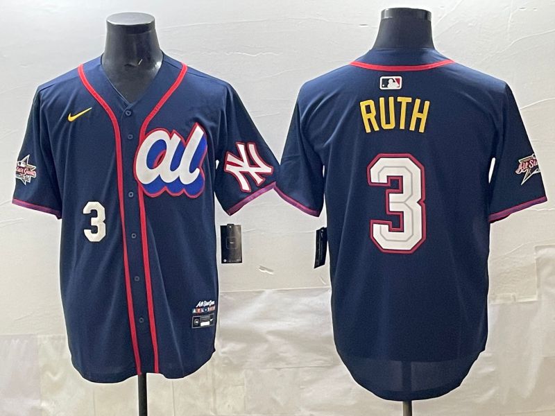 Men 2025 New York Yankees #3 Ruth Drak Blue All star Nike MLB Jersey style 05->new york yankees->MLB Jersey